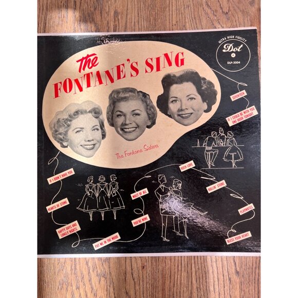 The Fontane Sisters "The Fontanes Sing" Vinyl Record 33 1/3 RPM DLP 3004 Vintage - Picture 1 of 4